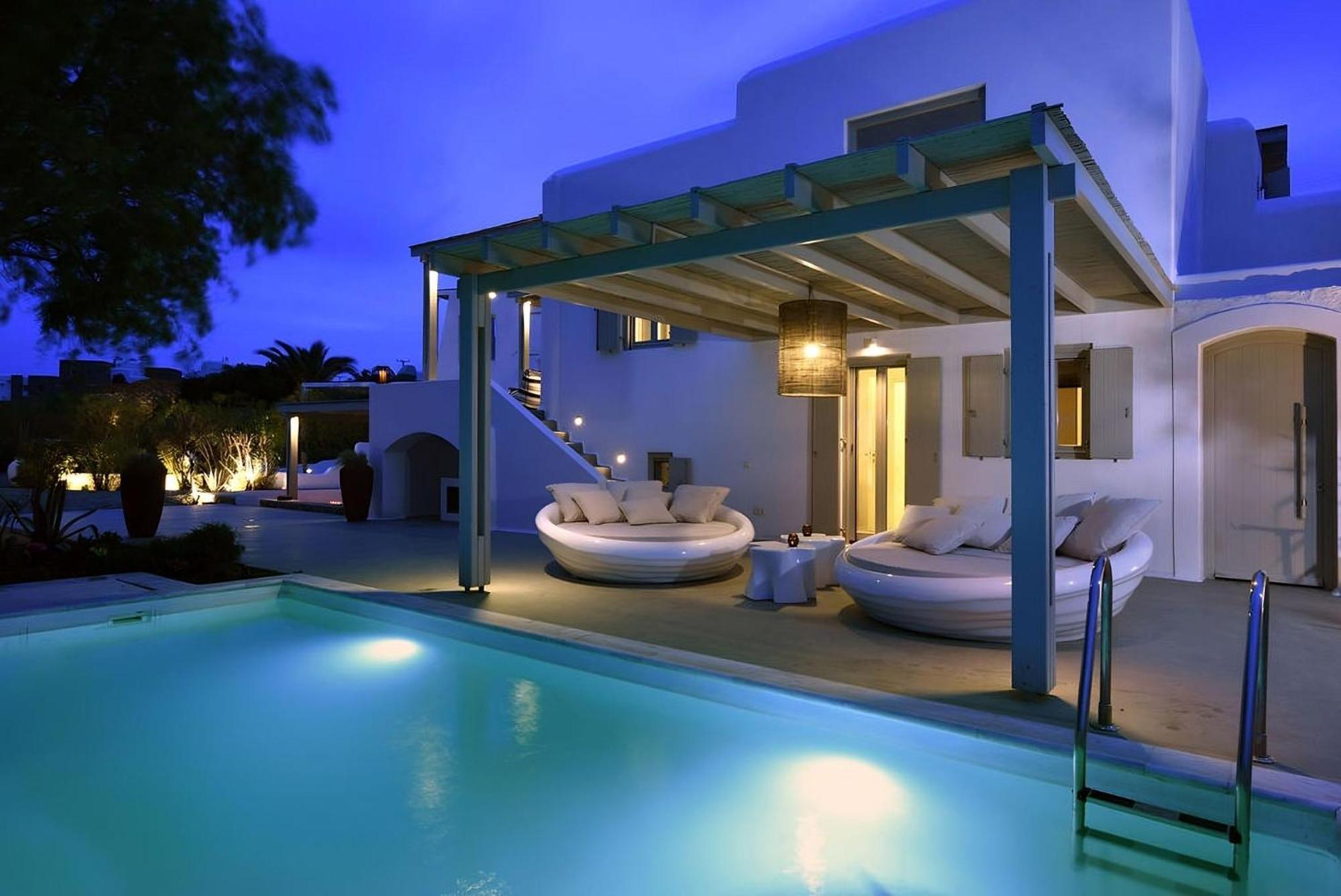 Villa Dafni 4Bed With Pool In Kalafatis Spilia Mykonos Town 外观 照片