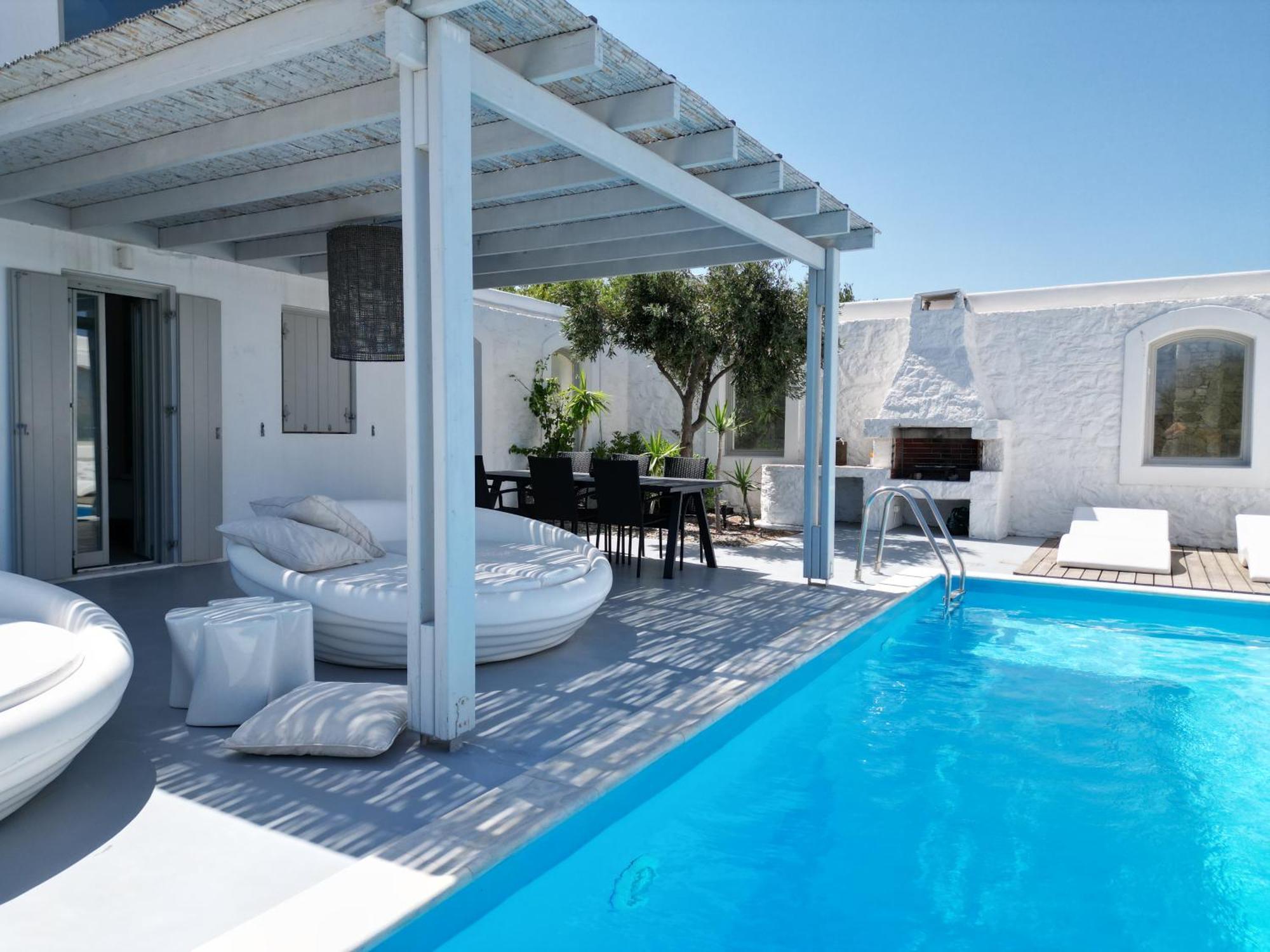 Villa Dafni 4Bed With Pool In Kalafatis Spilia Mykonos Town 外观 照片