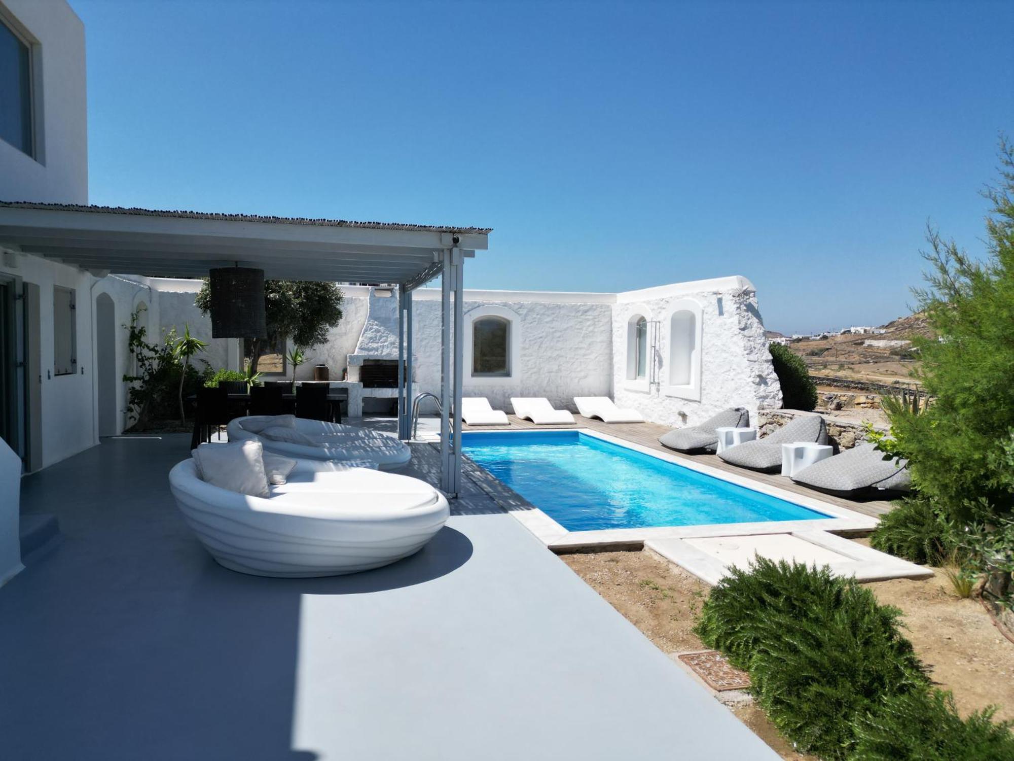 Villa Dafni 4Bed With Pool In Kalafatis Spilia Mykonos Town 外观 照片