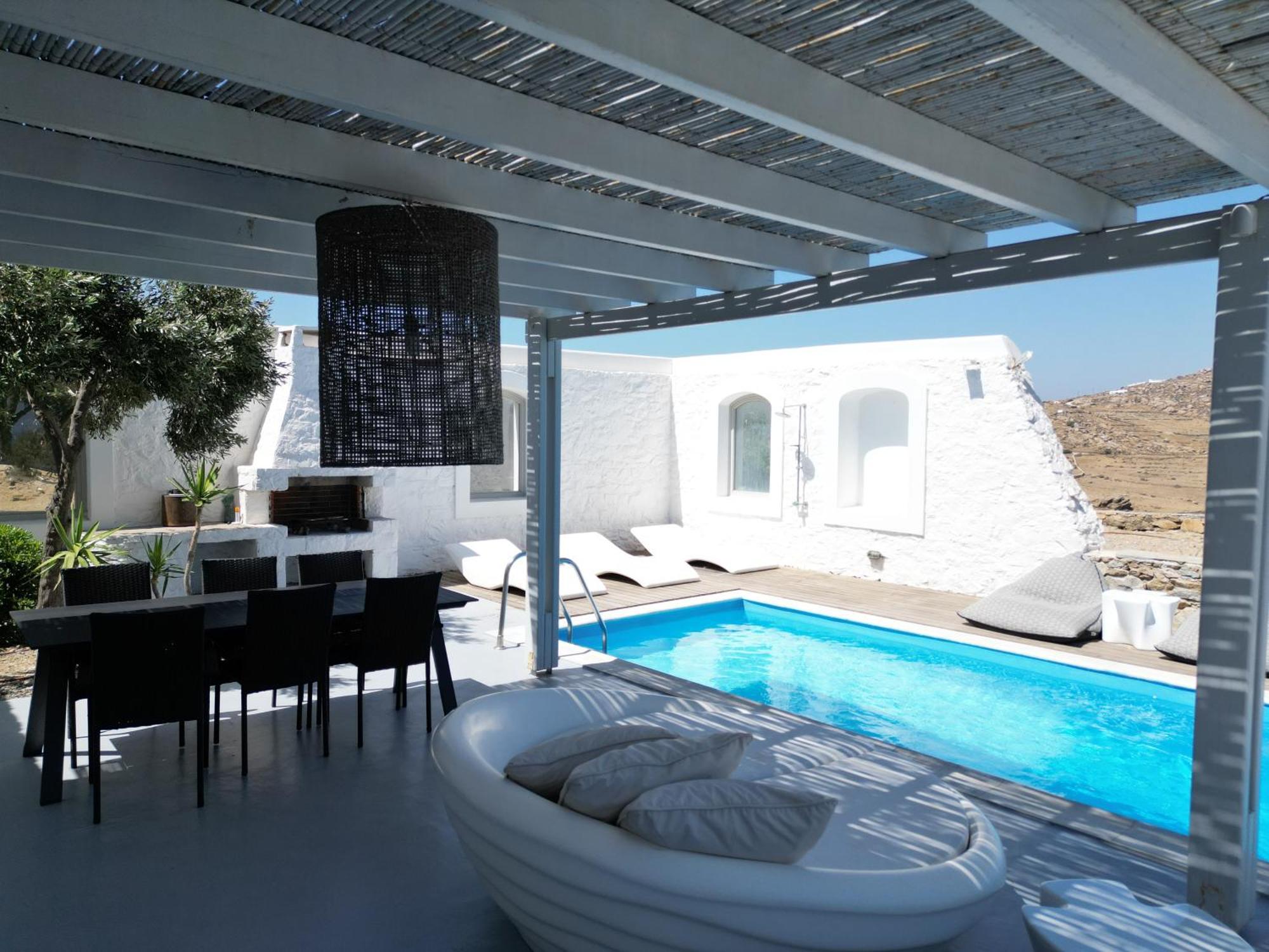 Villa Dafni 4Bed With Pool In Kalafatis Spilia Mykonos Town 外观 照片