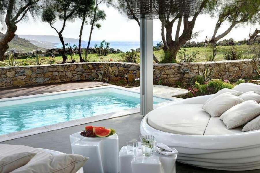 Villa Dafni 4Bed With Pool In Kalafatis Spilia Mykonos Town 外观 照片